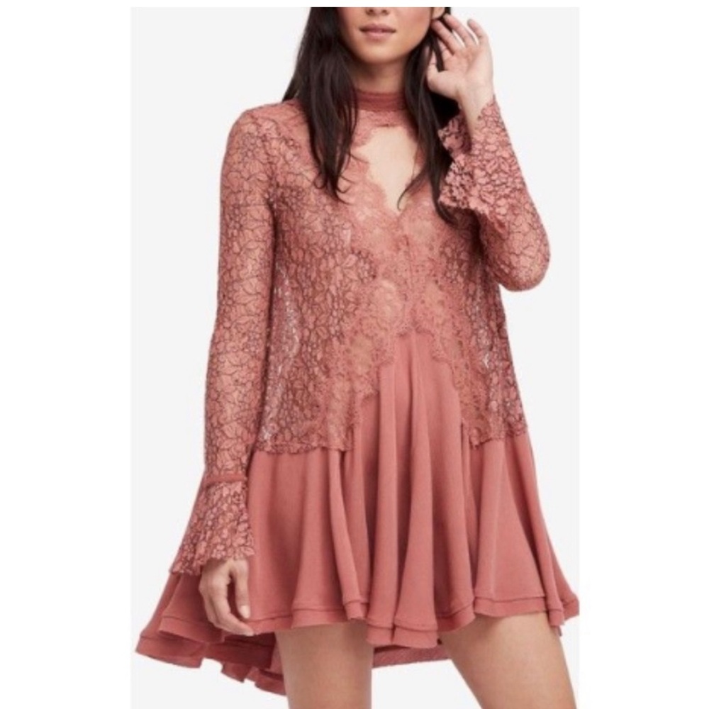 Free people Secret Origins Pieced Lace Tunic